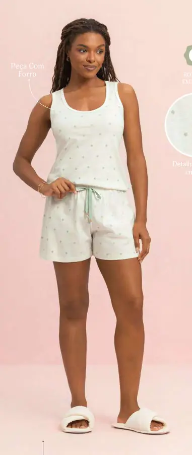 Short Doll Regata — pijama feminino Lua Encantada Verão 2027, ref. 10120279