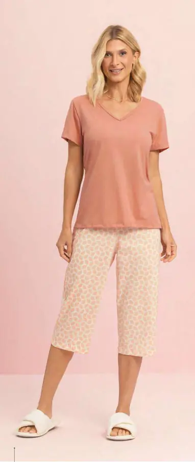 Pescador Manga Curta coleção Leques — pijama feminino Lua Encantada Verão 2027, ref. 10140119