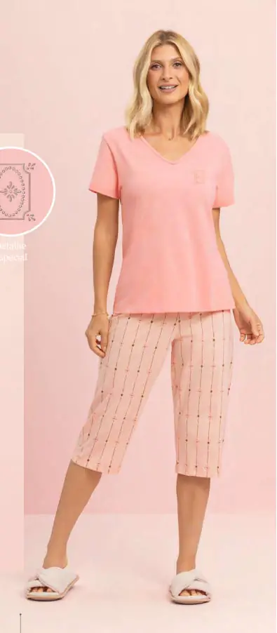 Pescador Manga Curta — pijama feminino Lua Encantada Verão 2027, ref. 10140123