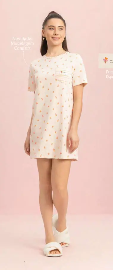 Camisetão — pijama feminino Lua Encantada Verão 2027, ref. 10180192