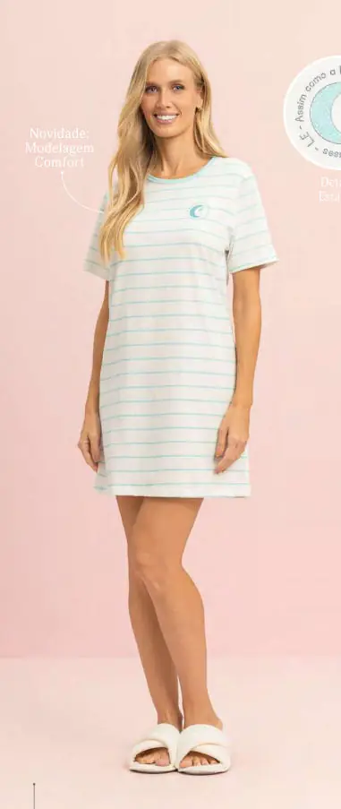 Camisetão — pijama feminino Lua Encantada Verão 2027, ref. 10180204