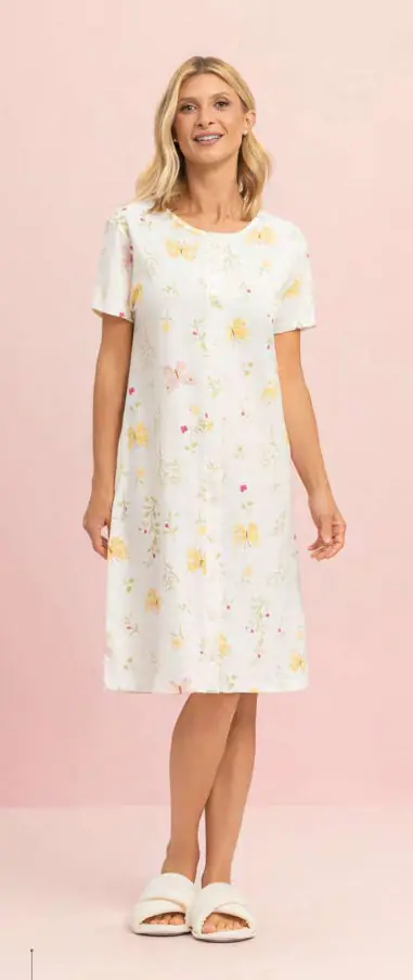 Camisola Manga Curta Aberta — pijama feminino Lua Encantada Verão 2027, ref. 10390083