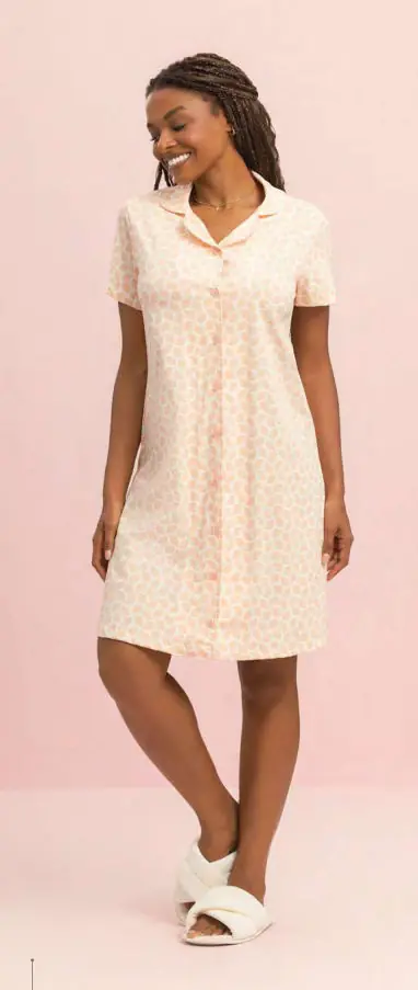 Camisola Manga Curta Aberta — pijama feminino Lua Encantada Verão 2027, ref. 10390084