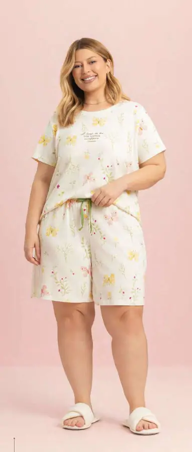 Short Doll Manga Curta — pijama feminino Lua Encantada Verão 2027, ref. 10890064