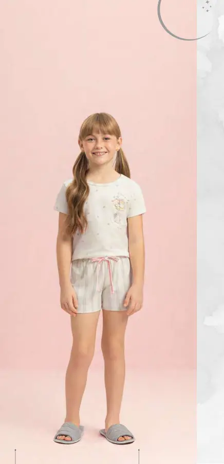 Short Doll Manga Curta — pijama infantil Lua Encantada Verão 2027, ref. 11110163