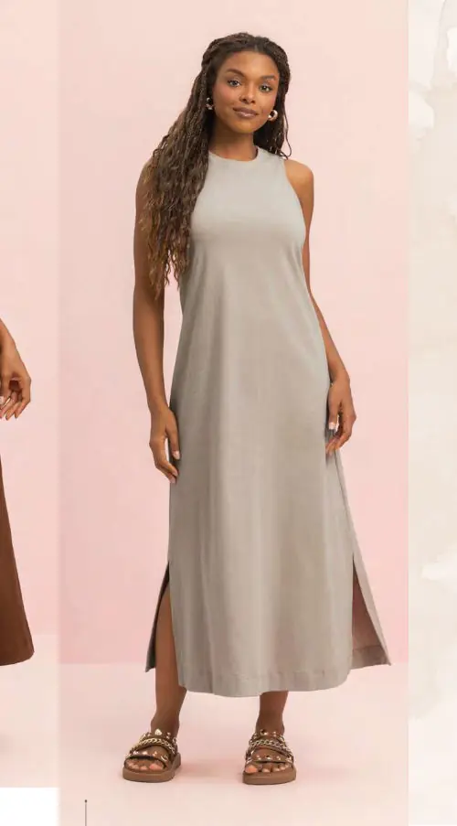 Vestido Regata Taupe — pijama feminino Lua Encantada Verão 2027, ref. 15010037
