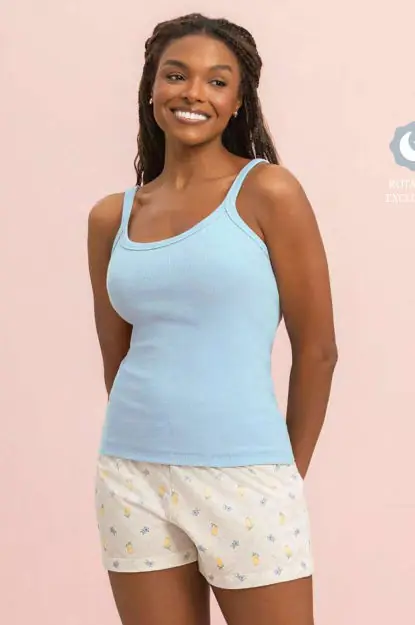 Short Doll Alça — pijama feminino Lua Encantada Verão 2027, ref. 18290224
