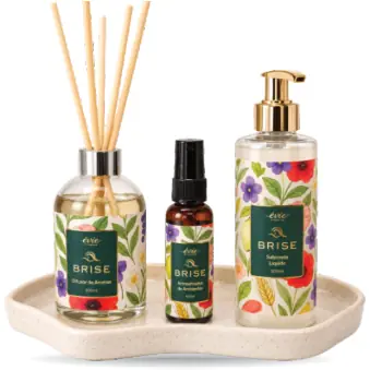 Kit difusor Brise 200ml + spray aromatizador Brise 60ml + sabonete líquido 300ml — Êvie D’Parfum